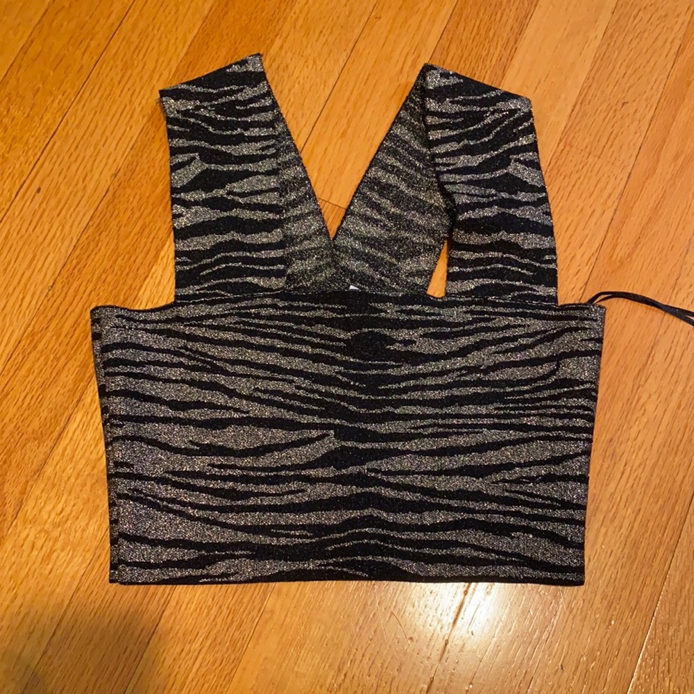 ALC zebra print crop top